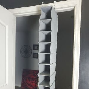 Hanging single row closet shoe Organizer  10 slots